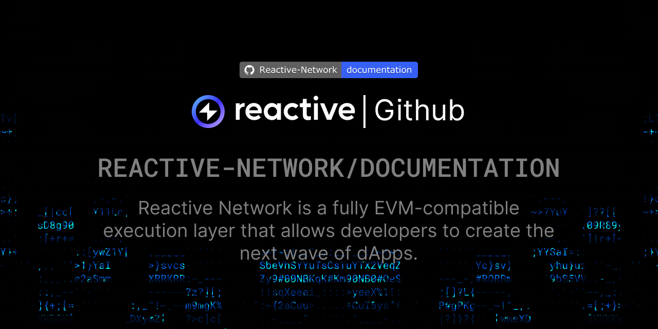 GitHub - Reactive-Network/documentation: Reactive Network Public ...