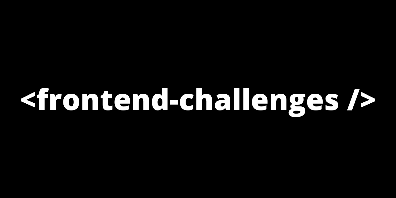  frontend-challenges