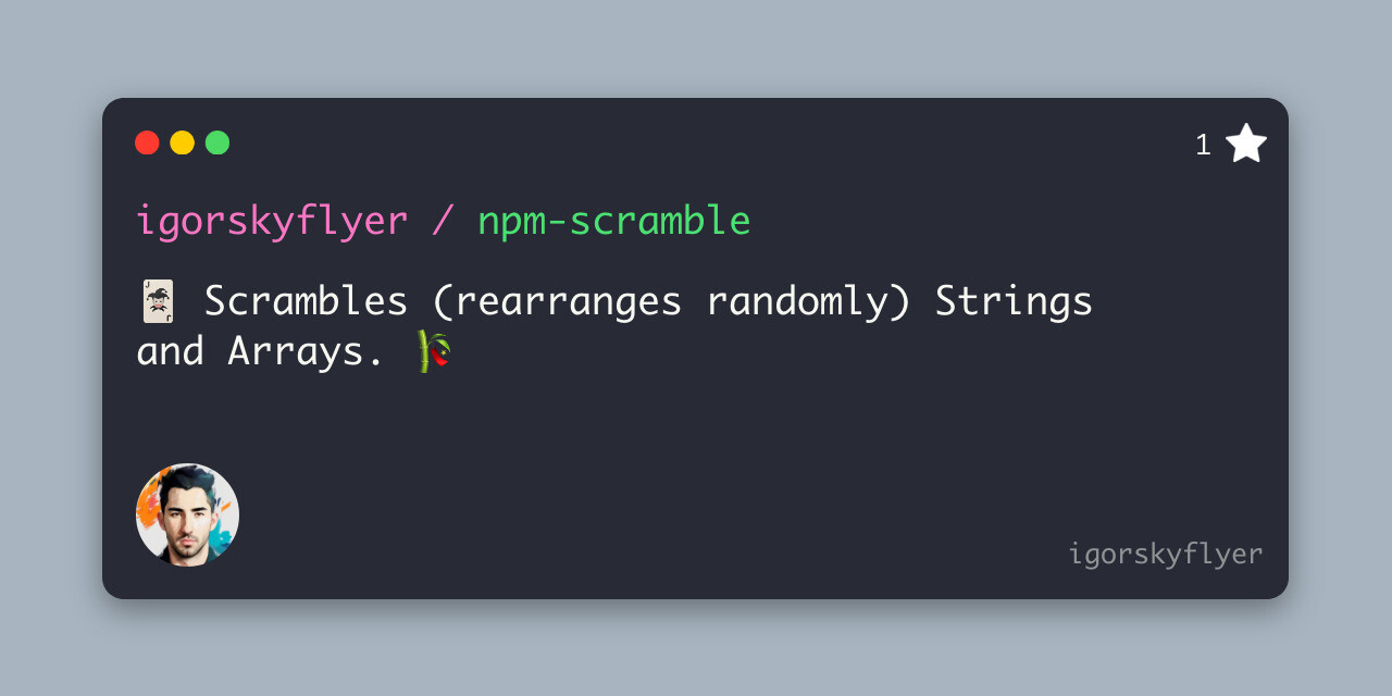 npm-scramble