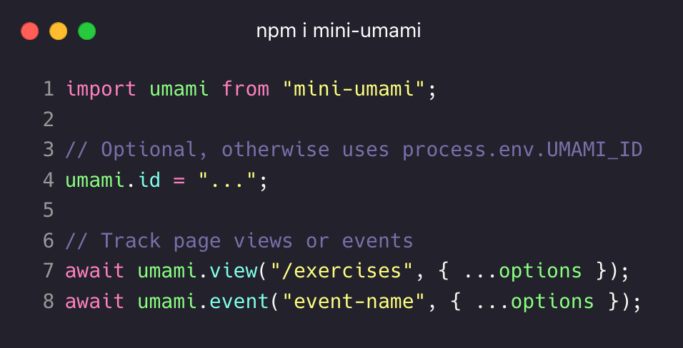 GitHub - franciscop/mini-umami: A tiny Umami helper