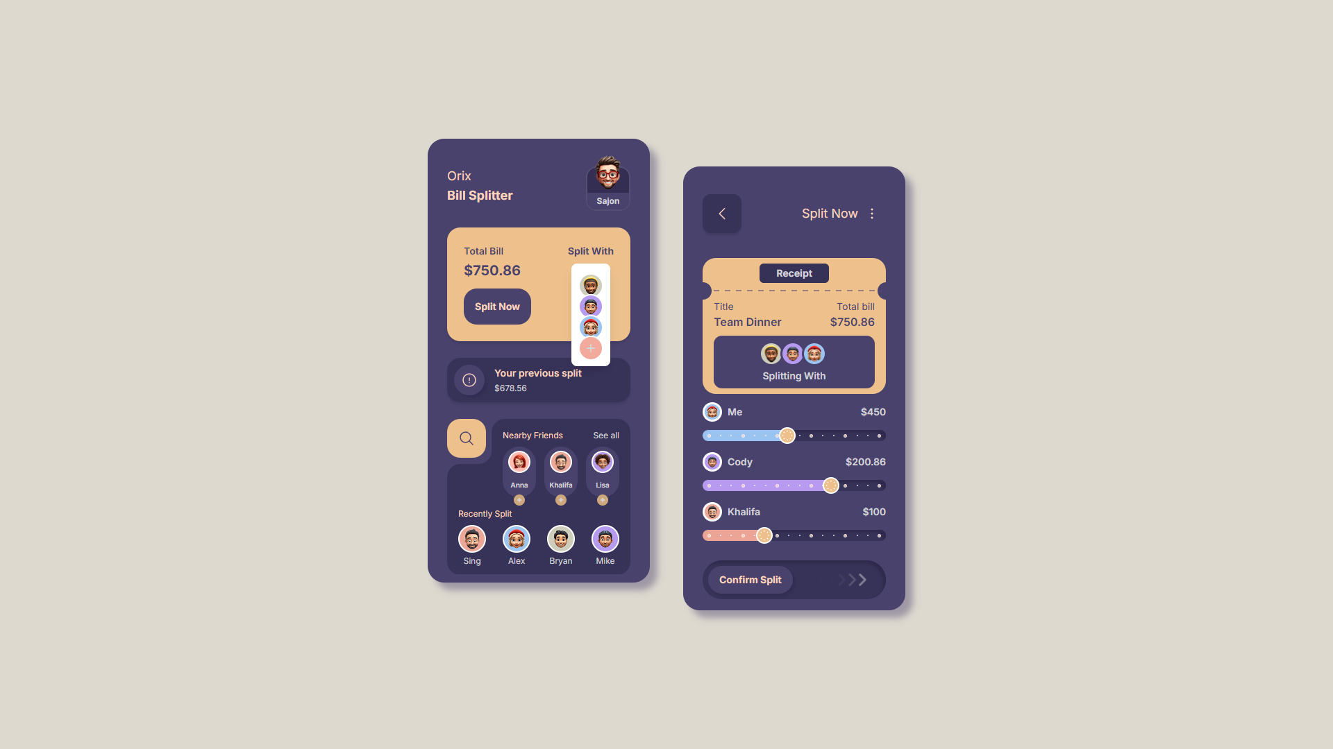 GitHub - dilums/bill-splitter-app: Mobile bill splitter app with React ...