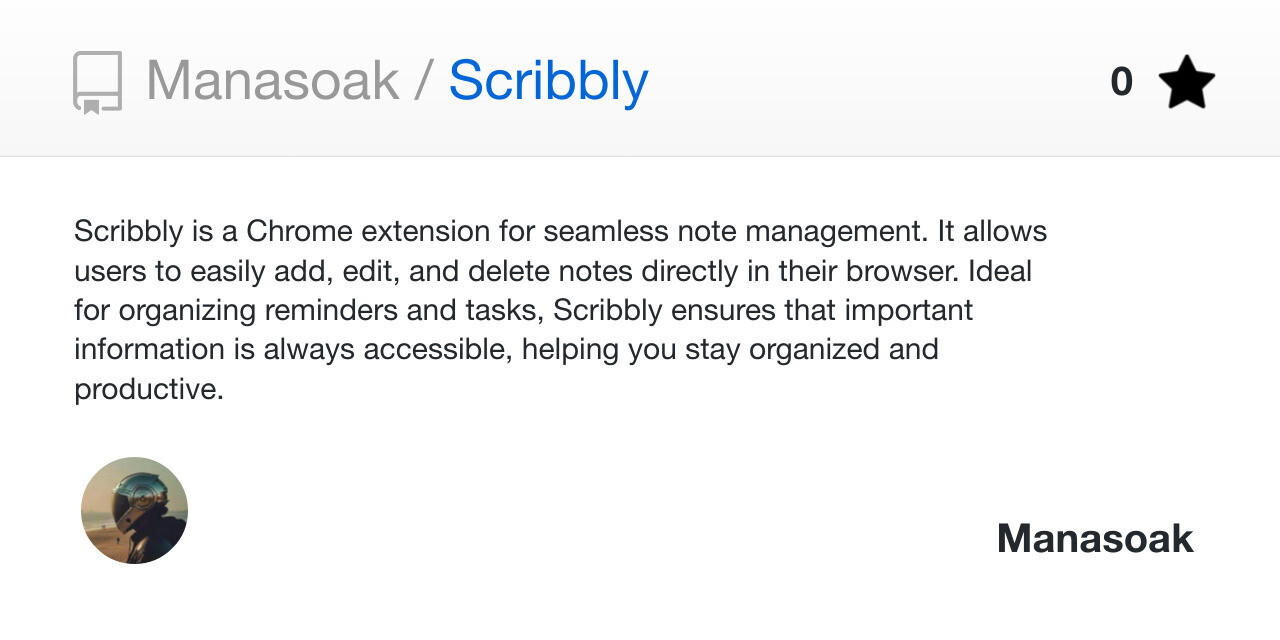 GitHub - Manasoak/Scribbly: Scribbly is a Chrome extension for seamless ...