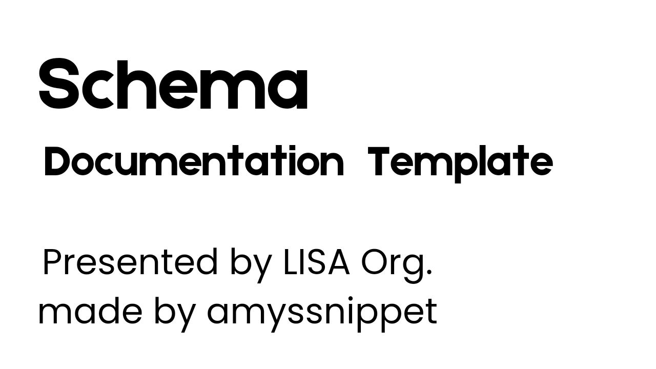 GitHub - bradcn/schema-document-template