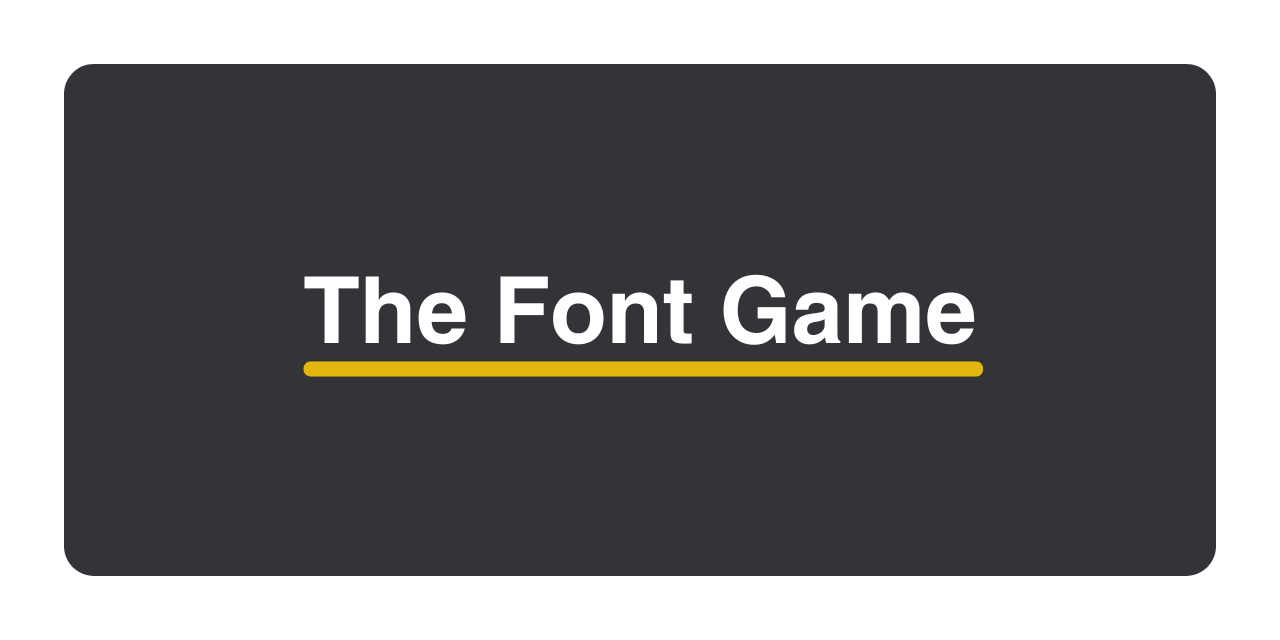 thefontgame