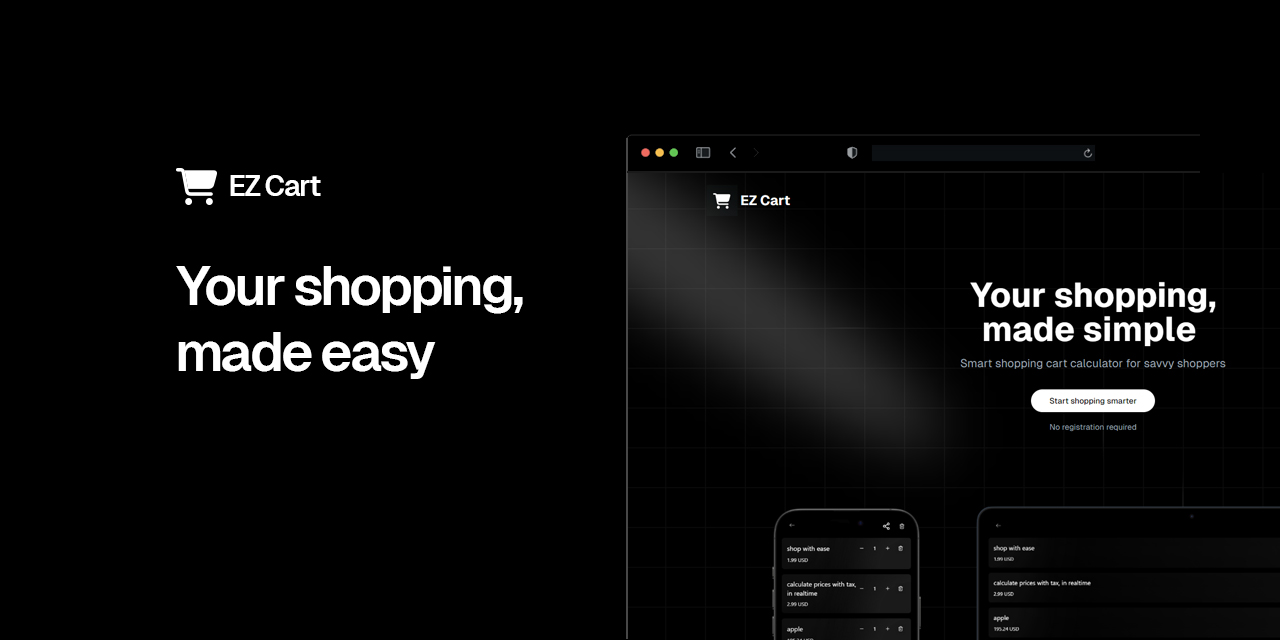 GitHub - vys69/ez-cart: Makes shopping easy