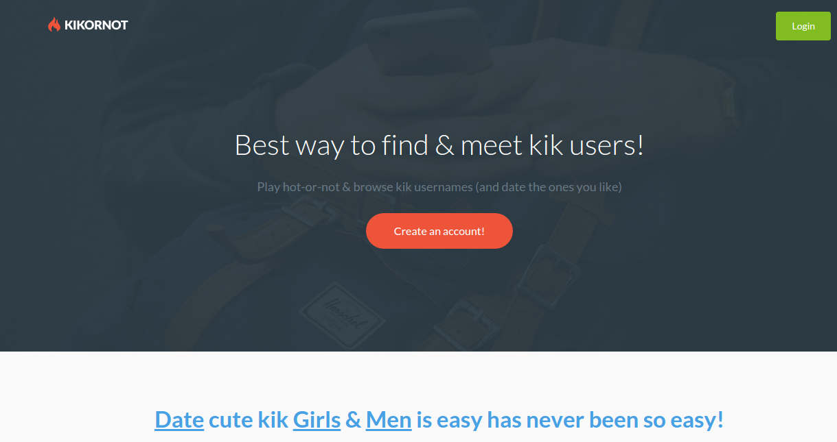 dating app profile kik