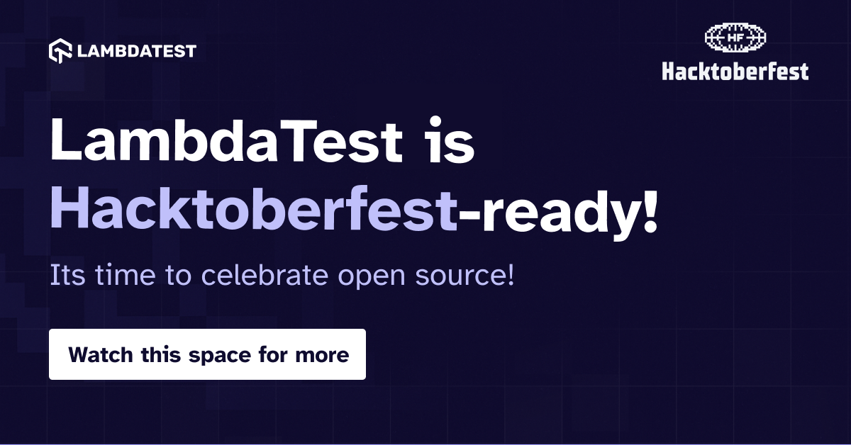 GitHub - LambdaTest/lambdatest-hacktoberfest-2025