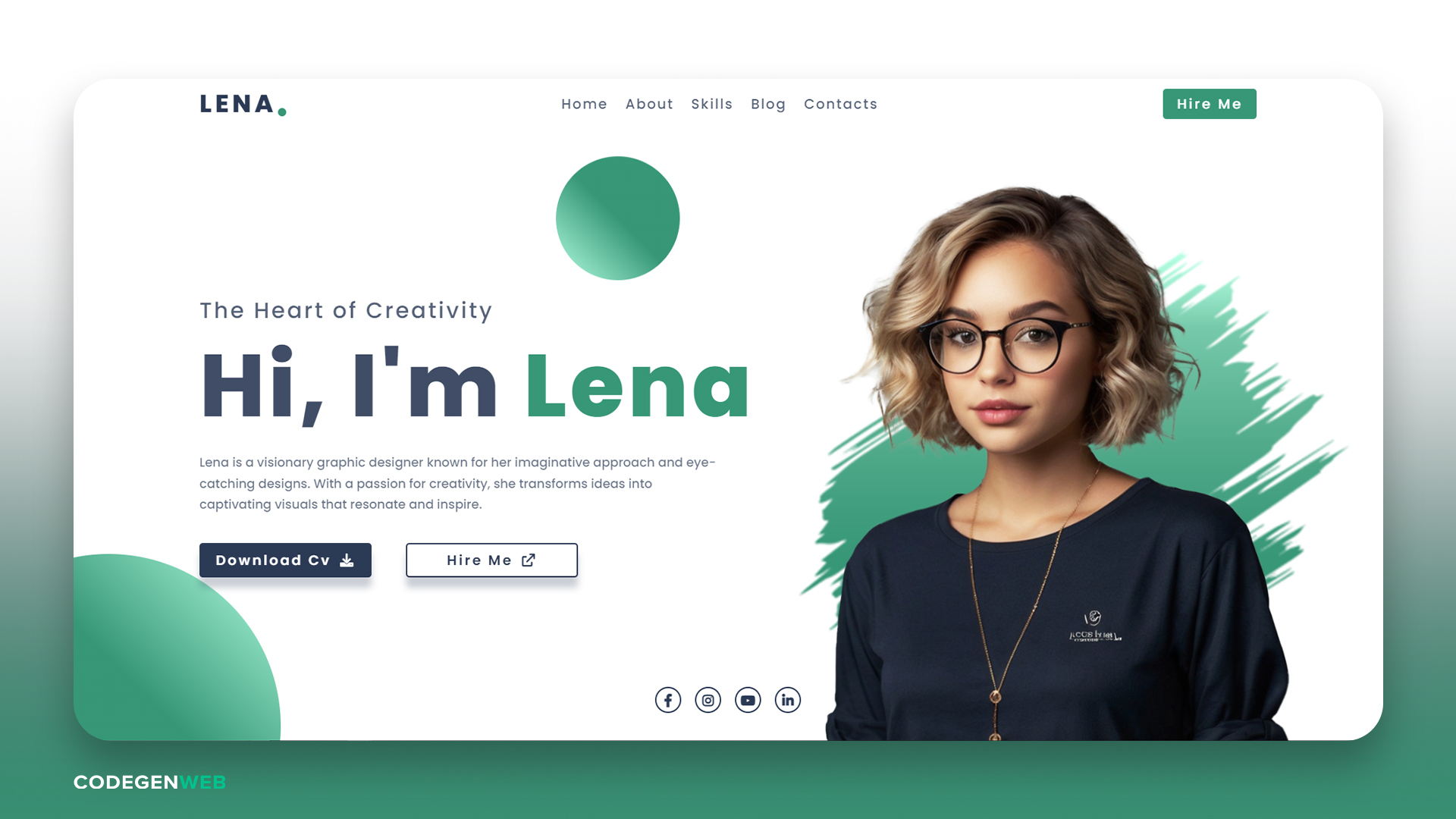 GitHub - codegenweb/Lenna-Portfolio-site: Portfolio website using HTML ...