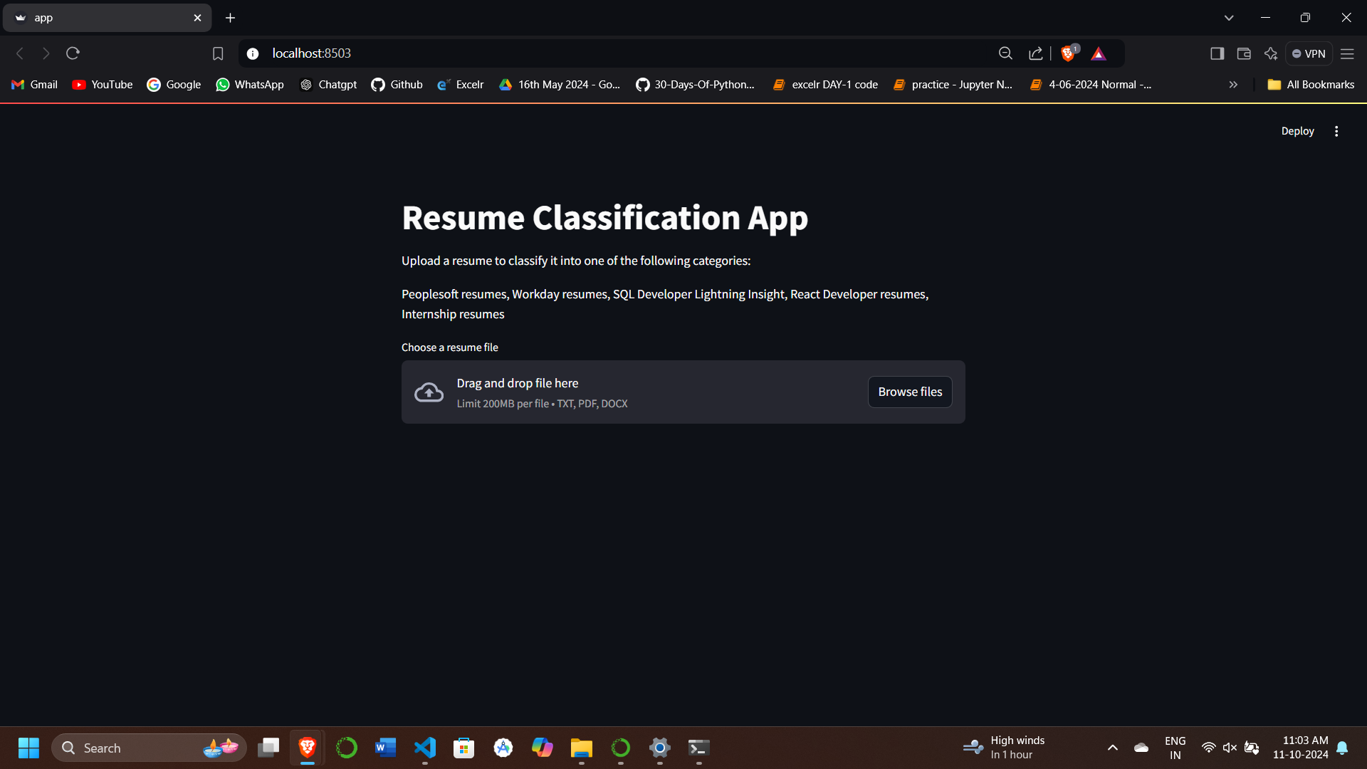 GitHub - viswasaicb/Resume-Classification: Resume Classification ...