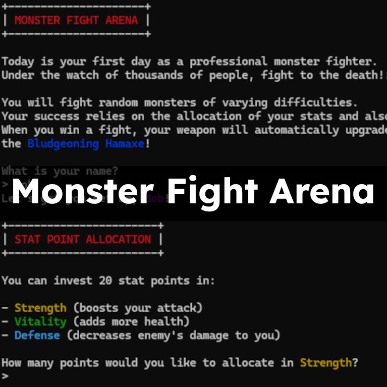 GitHub - bryonyl/ProgrammingFundamentals_MonsterFightArenaTextGame ...