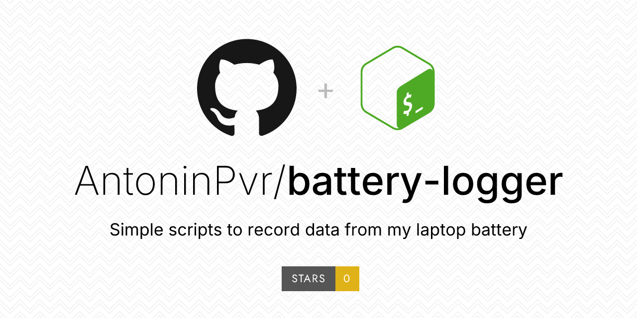 GitHub - AntoninPvr/battery-logger: Simple scripts to record data from ...