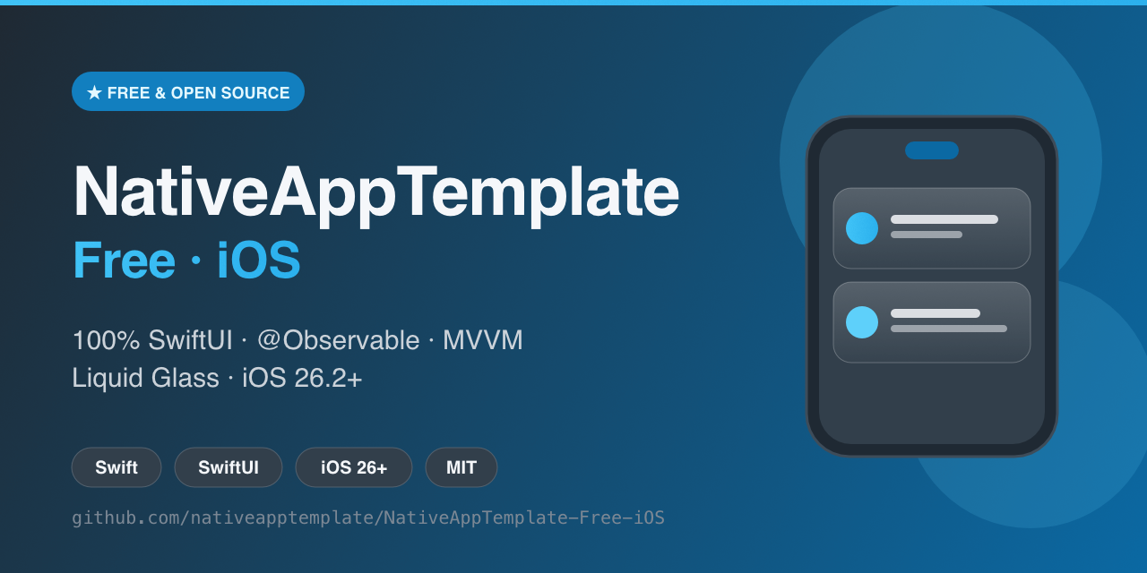 GitHub - nativeapptemplate/NativeAppTemplate-Free-iOS: Modern, full ...