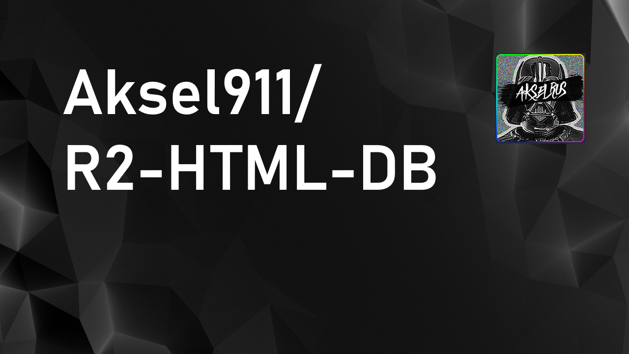 R2-HTML-DB