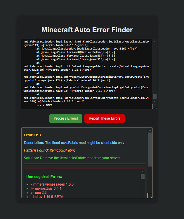 GitHub - xarsen1cx/Minecraft-Server-Log-Analyzer: Minecraft auto error ...