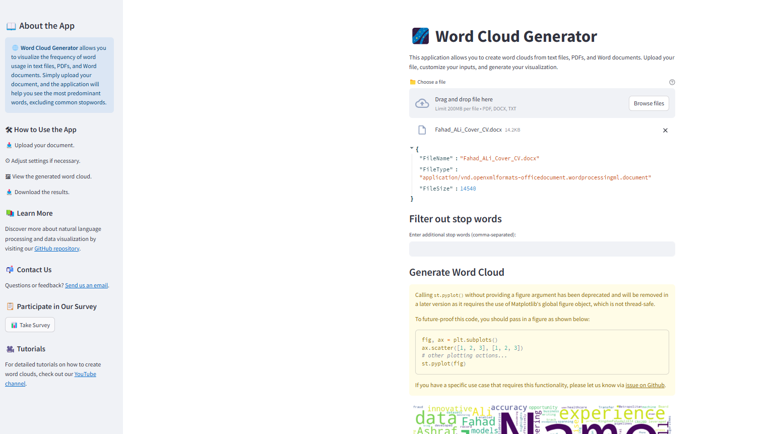 GitHub - Fahadaliashraf/Word_Cloud_app: This app will help the user to ...