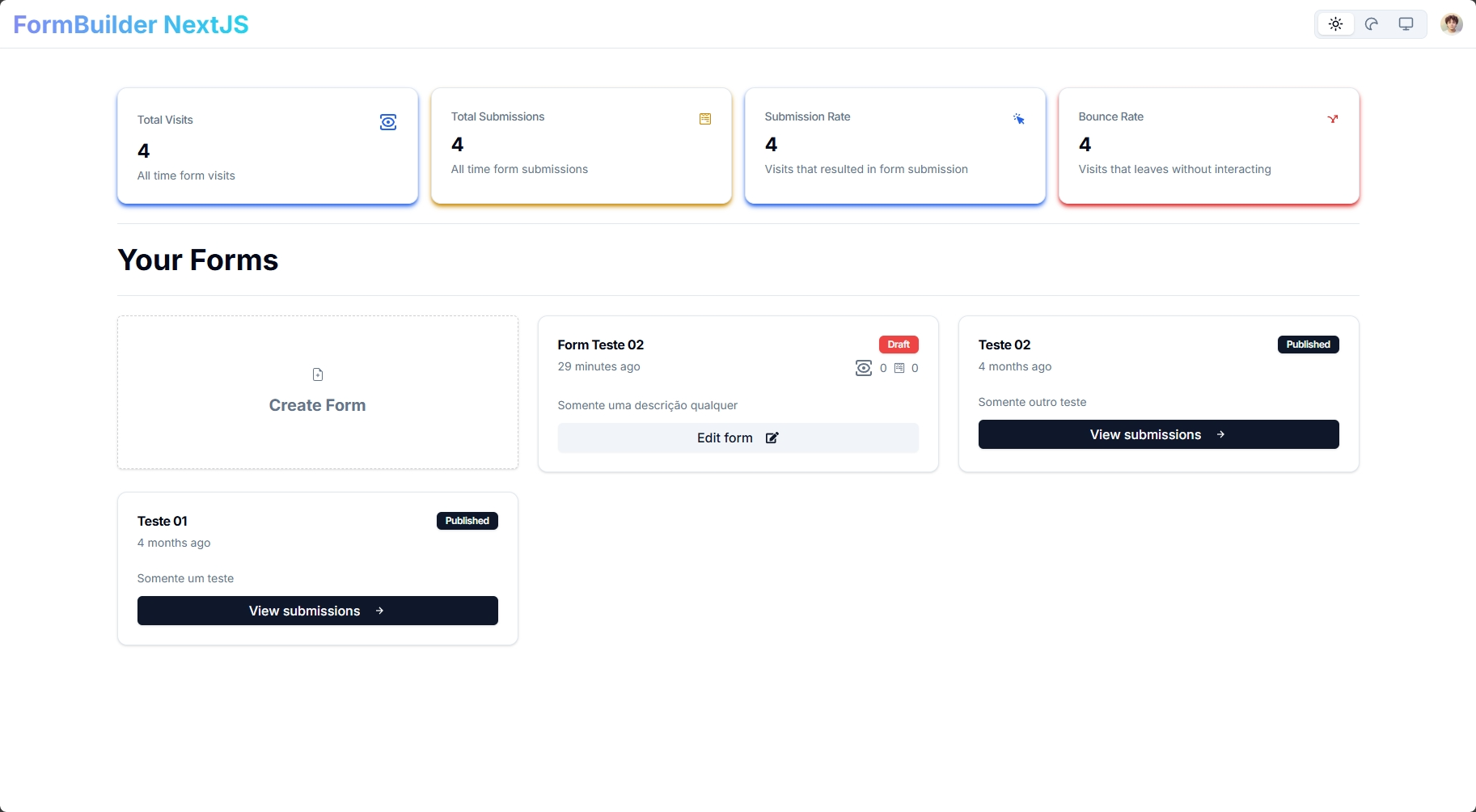 GitHub - pedroestevaodev/form-builder-nextjs: A full-stack Form Builder ...