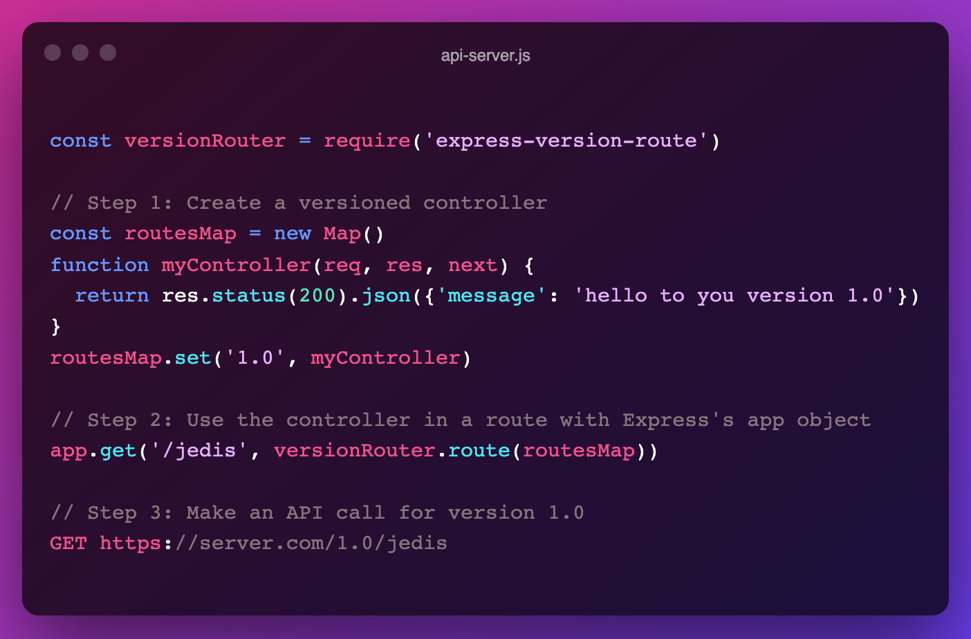 GitHub lirantal/expressversionroute A Node.js express middleware