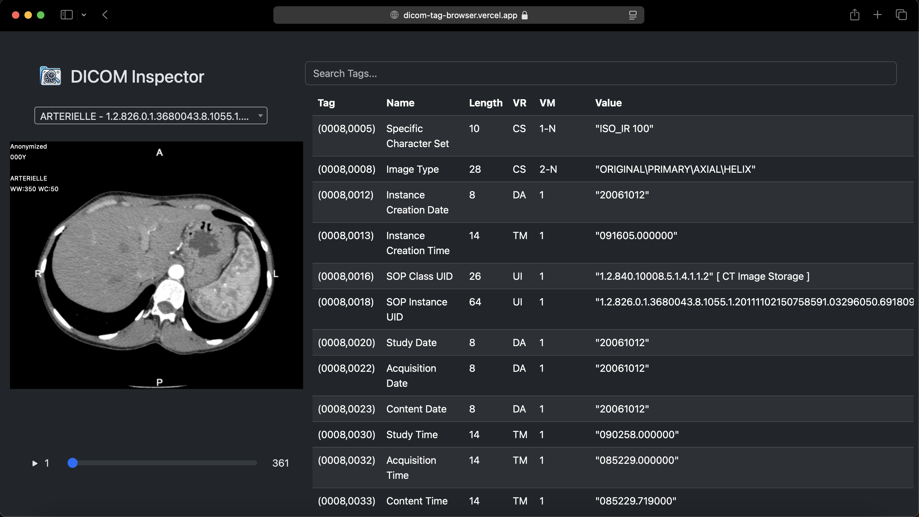 dicom-tag-browser