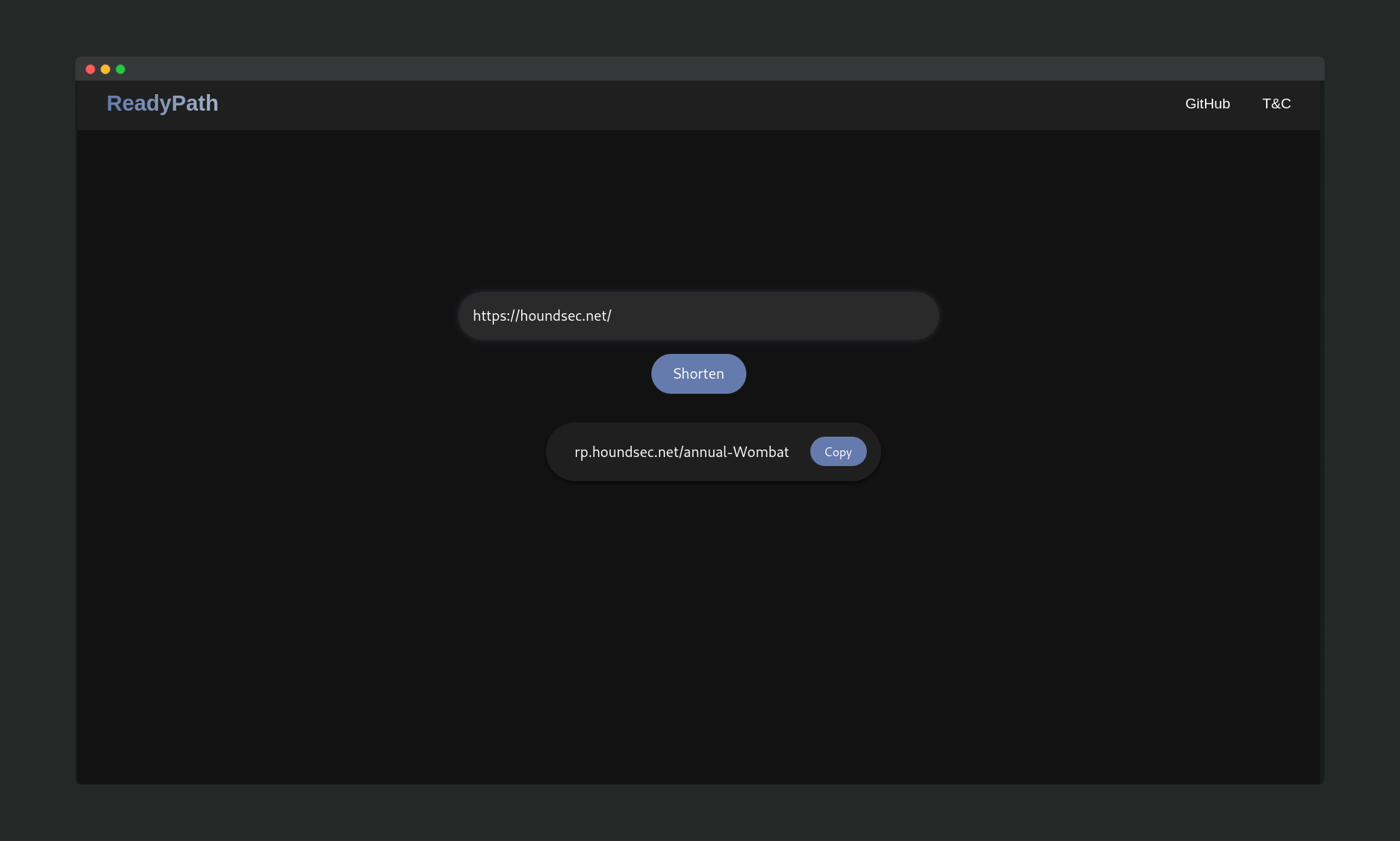 GitHub - HoundSec/readypath: ReadyPath shortens your lengthy links into ...