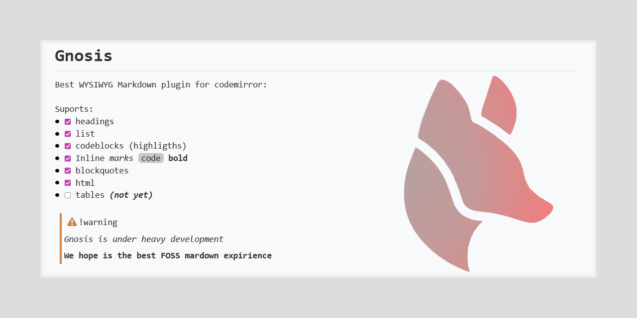 GitHub - glifox/gnosis: GNOSIS is an extension-pack for codemirror to ...