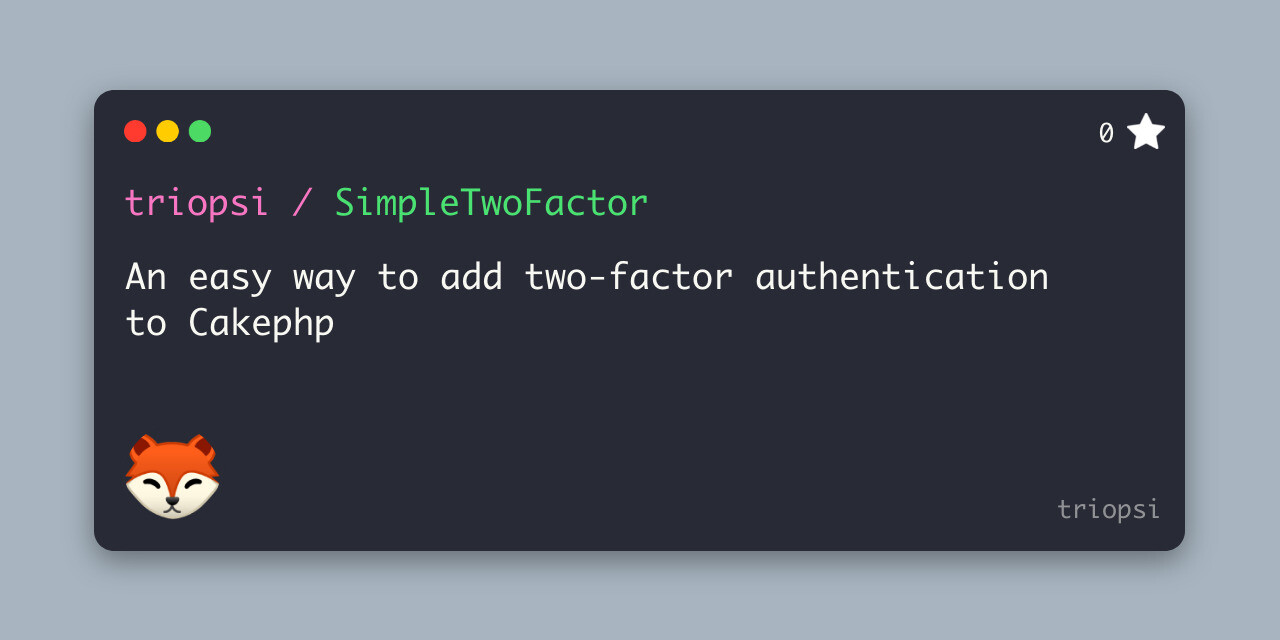 GitHub - triopsi/SimpleTwoFactor: An easy way to add two-factor ...