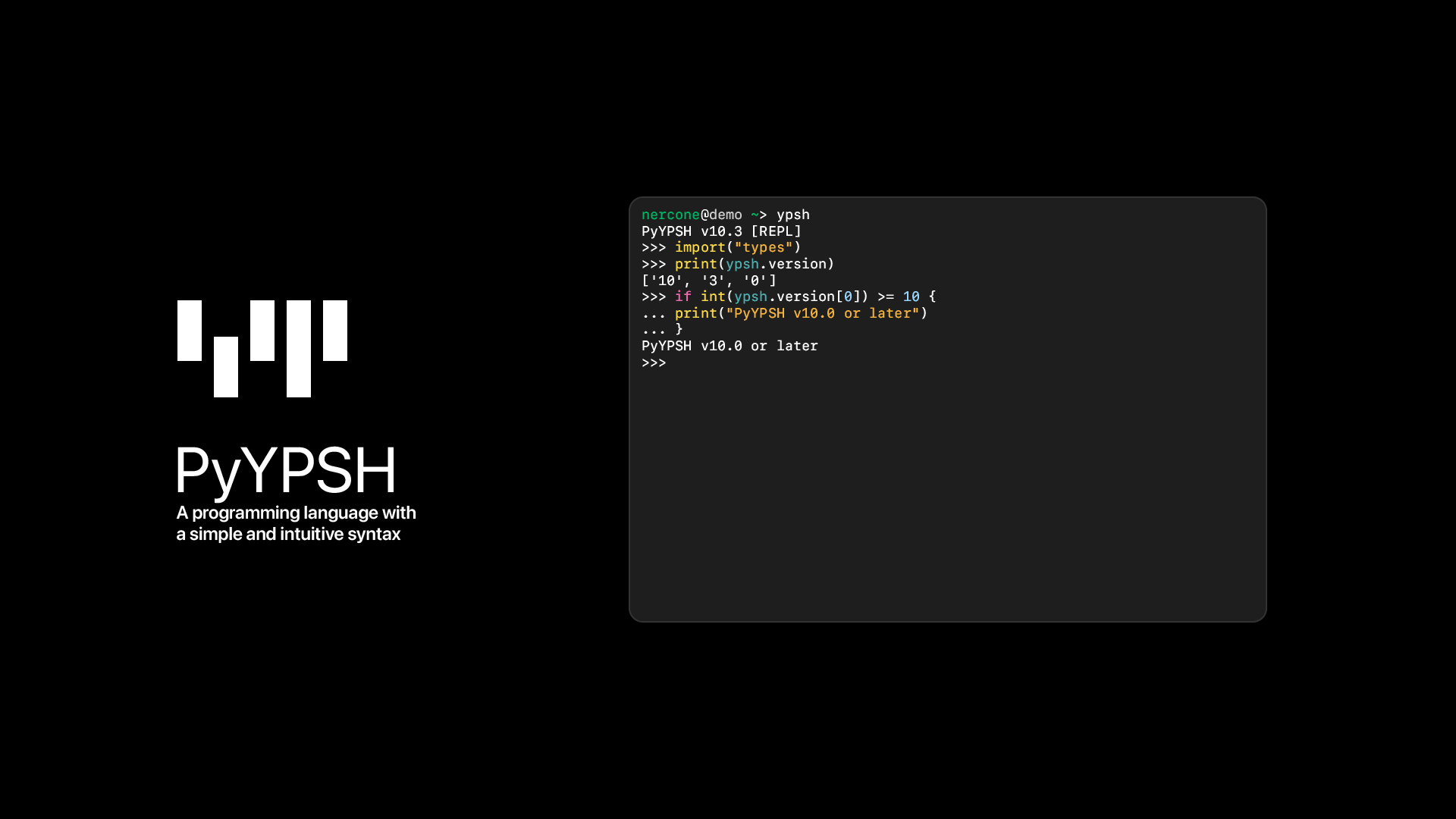 GitHub - nercone-dev/ypsh: A programming language with a simple and ...