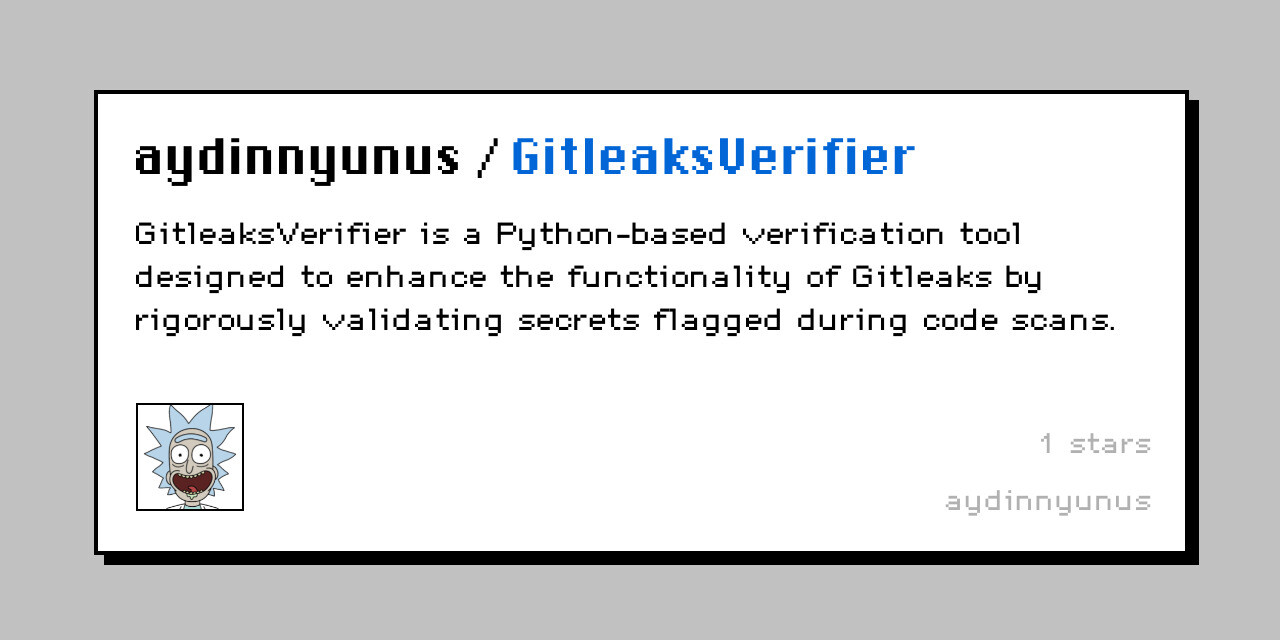 GitHub - aydinnyunus/GitleaksVerifier: GitleaksVerifier is a Python ...