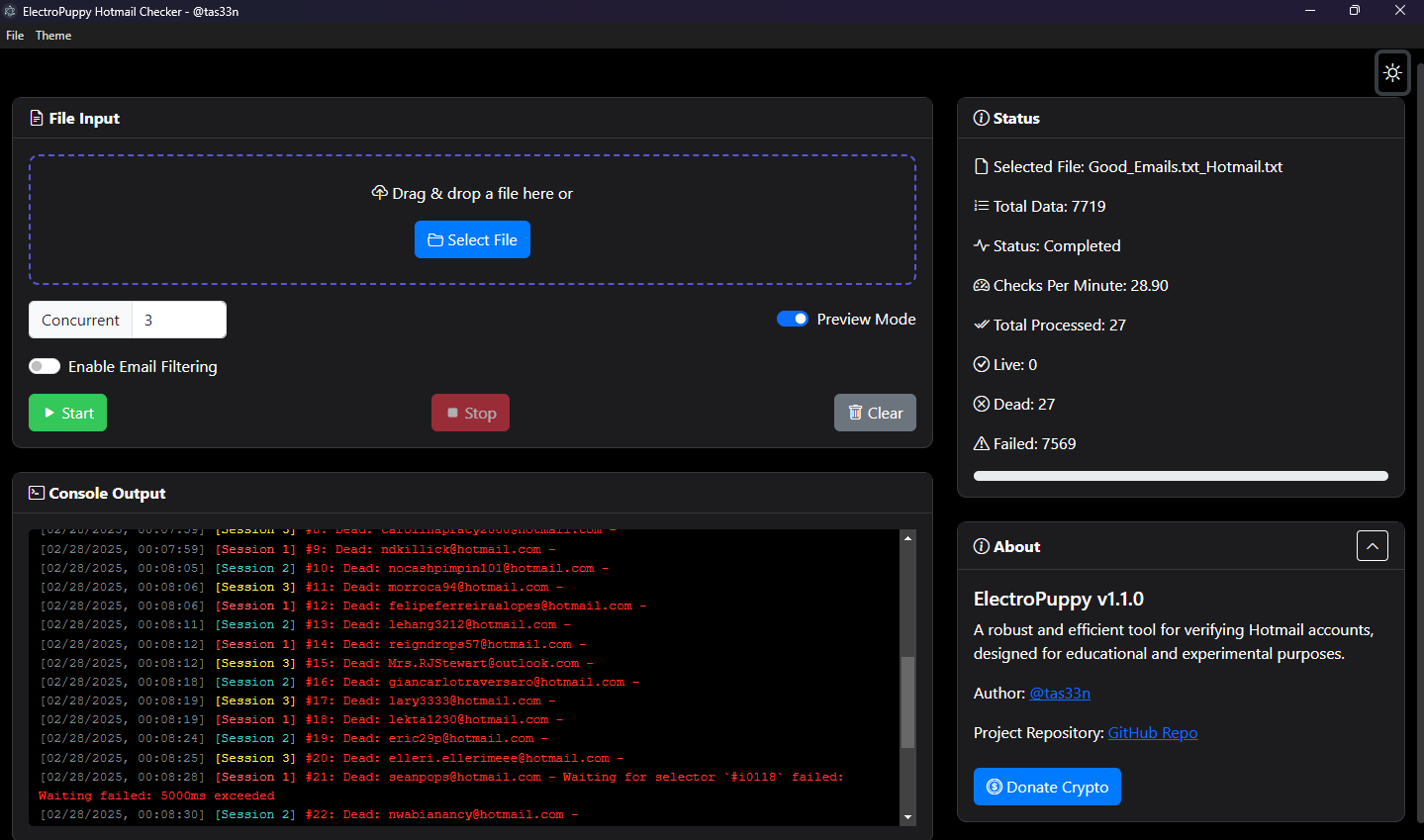 ElectroPuppy-Hotmail-Checker