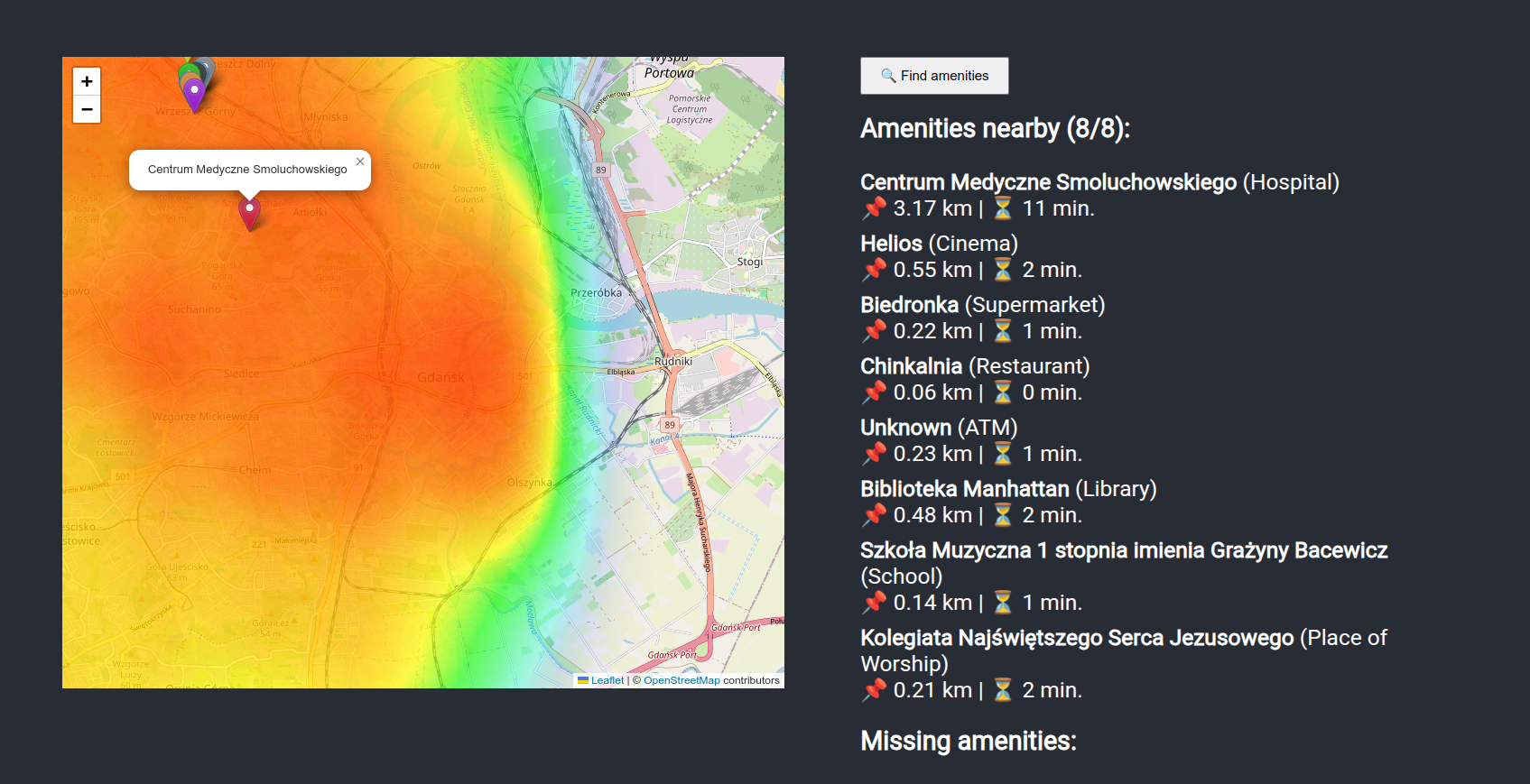 GitHub - Wleszcz/FMC: 15-Minute City is a web-based application that ...