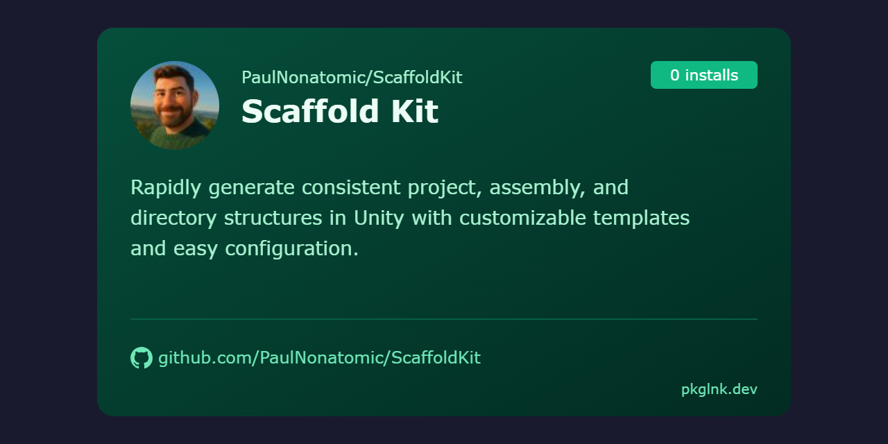 GitHub - PaulNonatomic/ScaffoldKit: A Unity tool for generating the ...