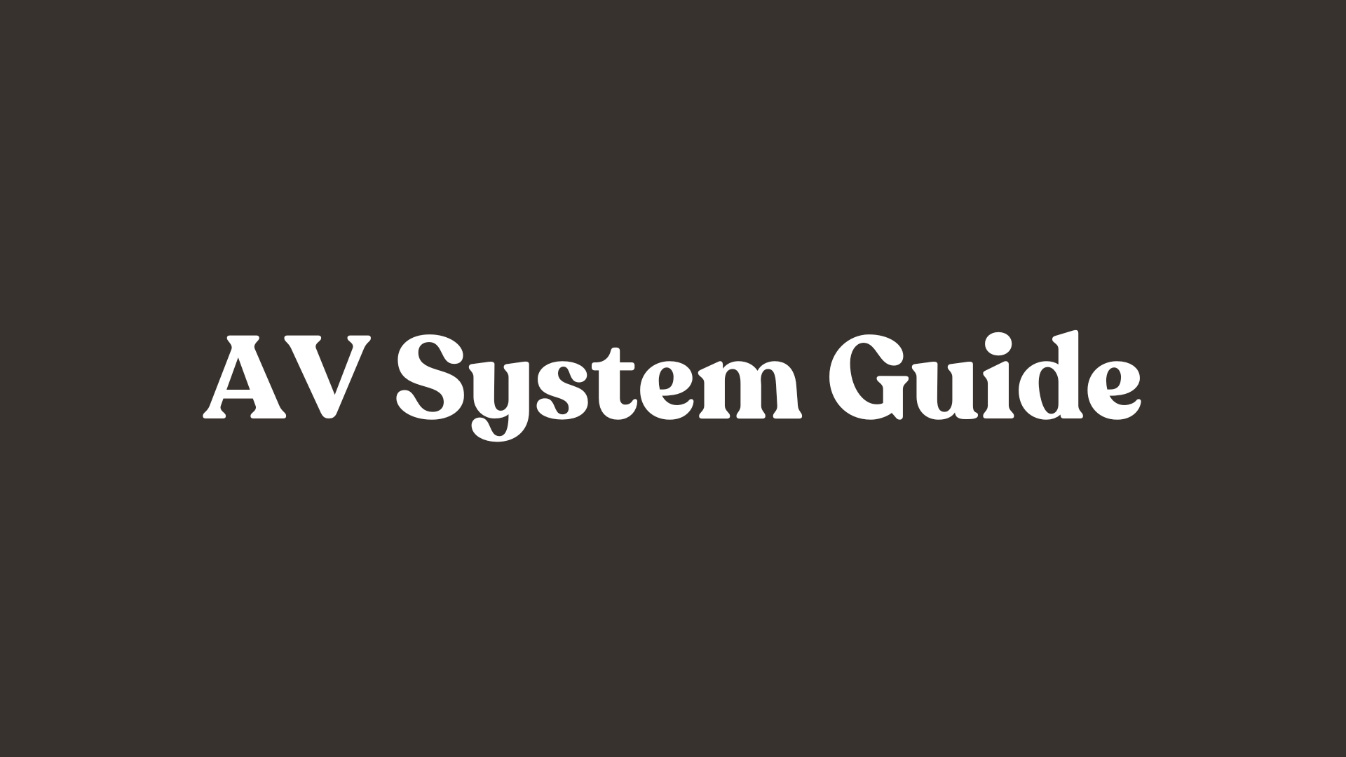 AV-System-Guide