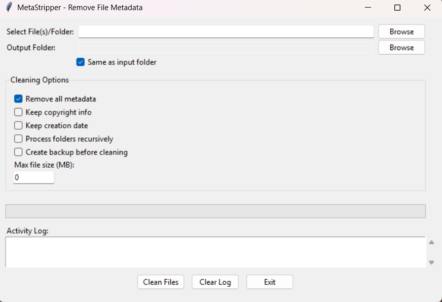 GitHub - socialawy/MetaStripper: MetaStripper is a tool to remove ...