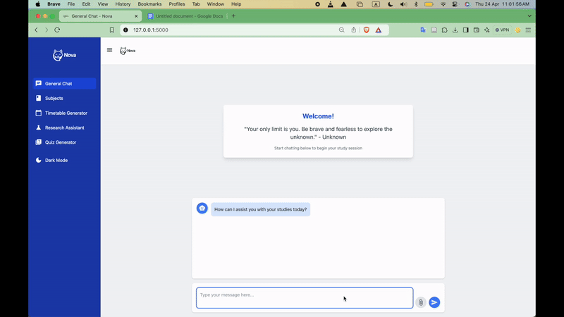 GitHub - student-ai-assistant/Nova: Web app to help students with their ...