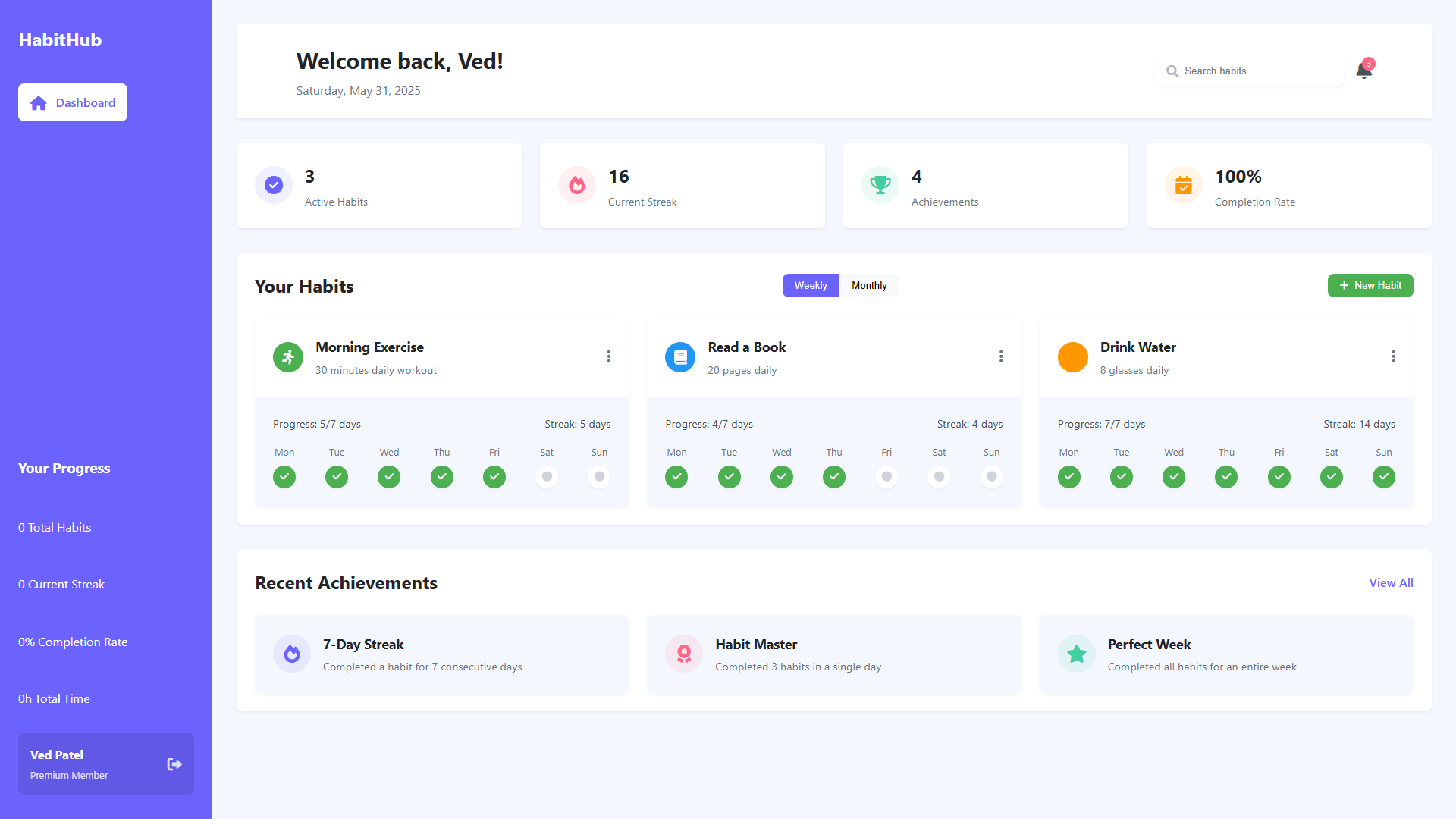 GitHub - P-Ved/HabitHub_Frontend