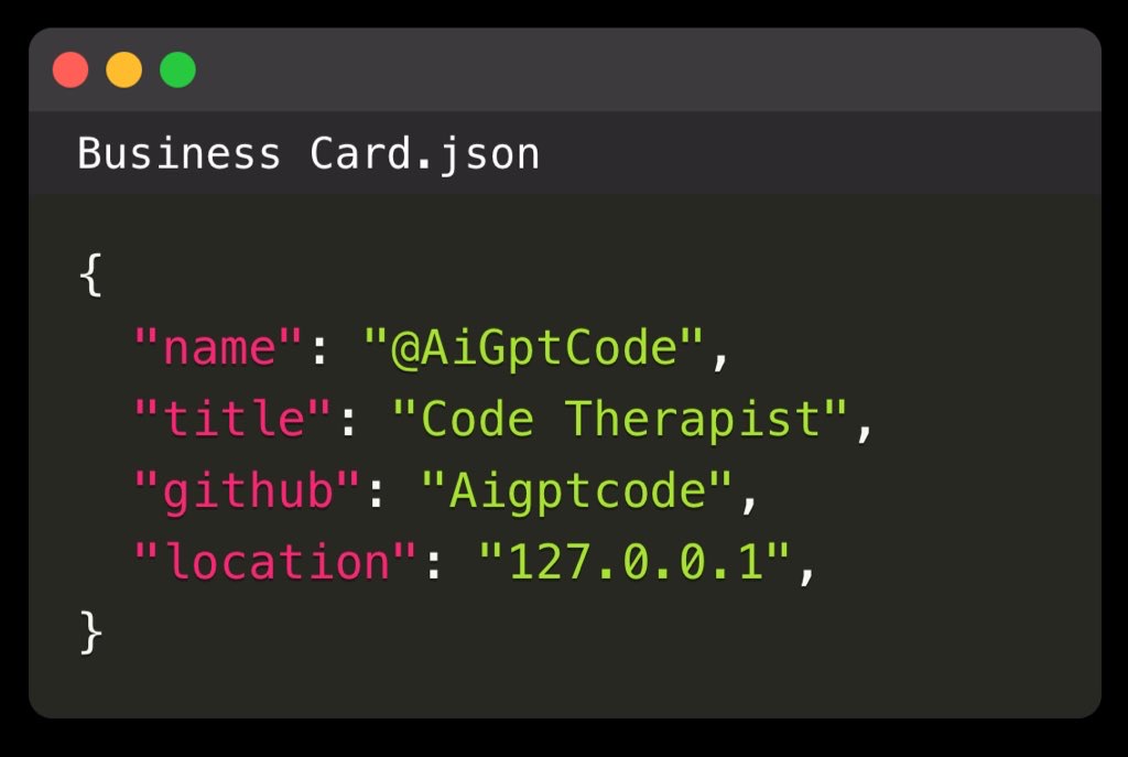 json-visit-card
