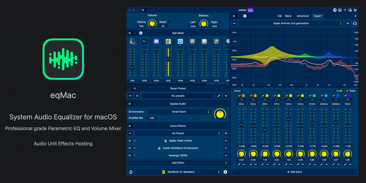 EqMac: un ecualizador de sonido para MacOS a nivel de sistema muy