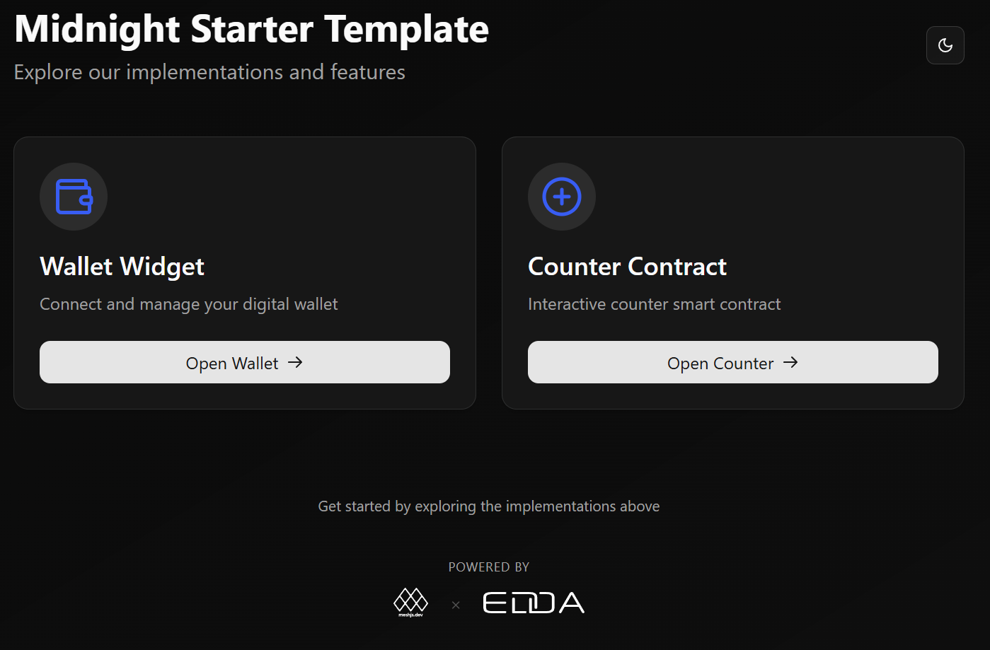 GitHub - MeshJS/midnight-starter-template: Mesh Midnight starter ...