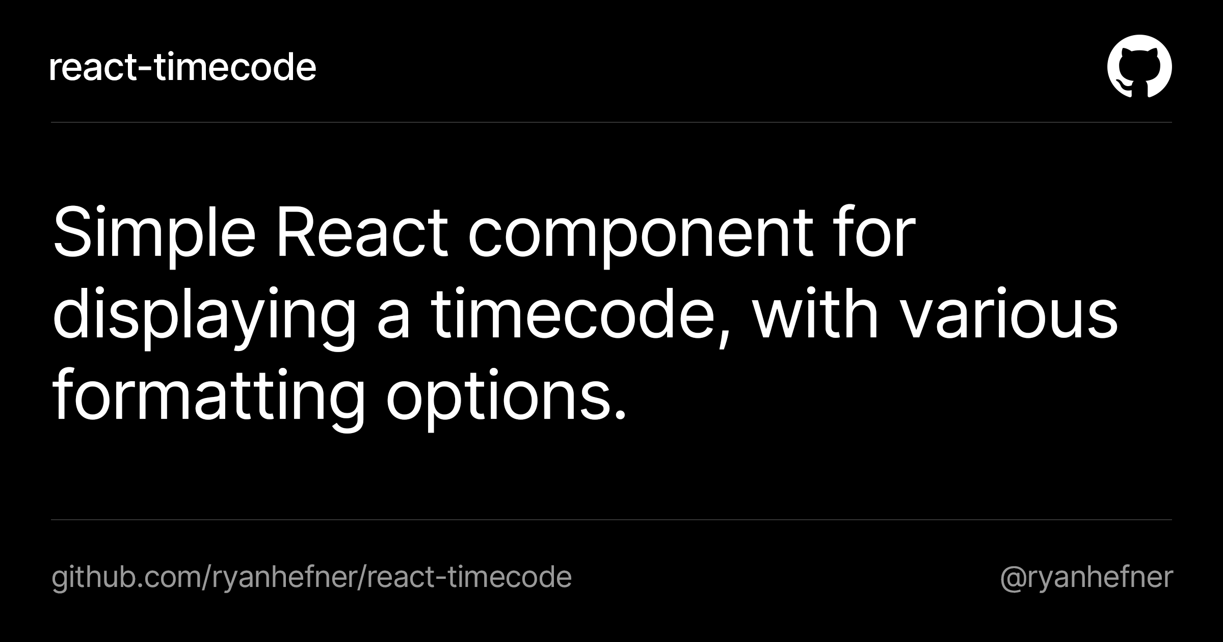 react-timecode