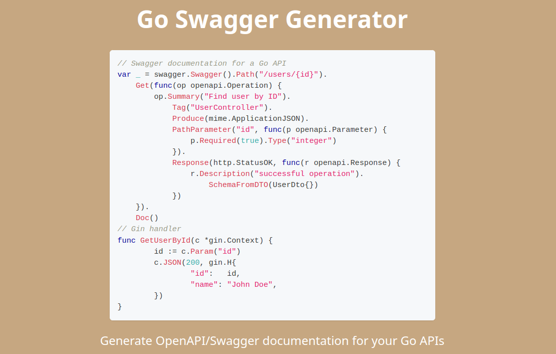 GitHub - ruiborda/go-swagger-generator: Go Swagger Generator is a ...