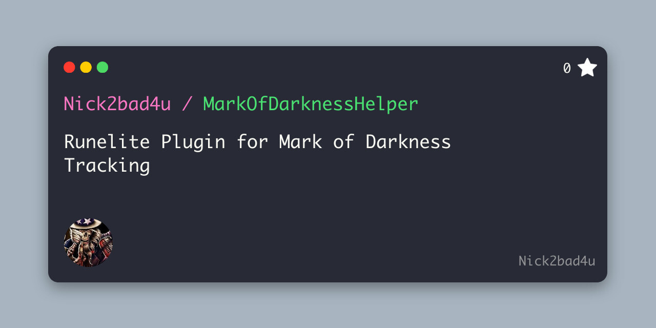 GitHub - Nick2bad4u/MarkOfDarknessHelper: Runelite Plugin for Mark of ...