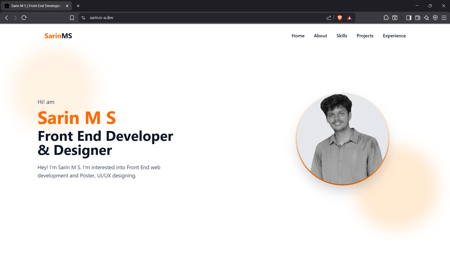 GitHub - sarin-ms/portfolio · GitHub